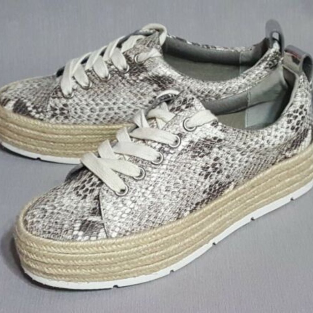 Treasure & Bond  Payge Platform Espadrille Sneakers in Snakeskin